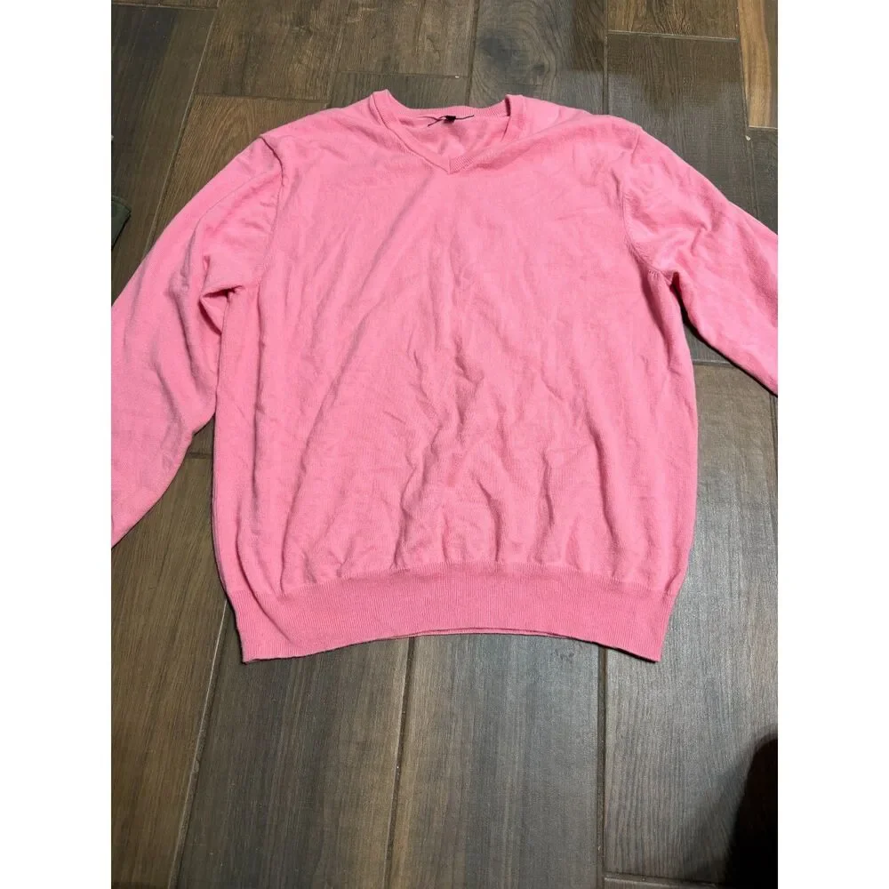 crown & ivy Pink V-Neck Sweater